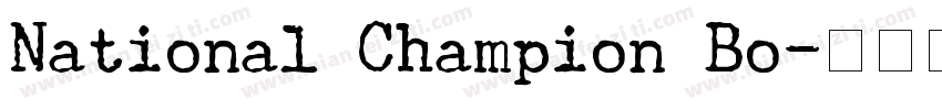 National Champion Bo字体转换
